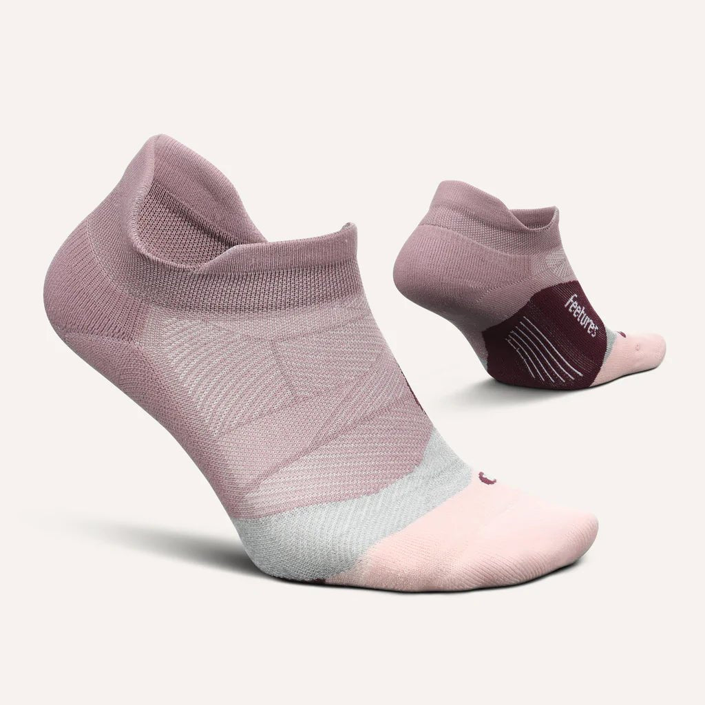 Feetures Elite Light Cushion No Show Tab Socks - Lilac Mauve