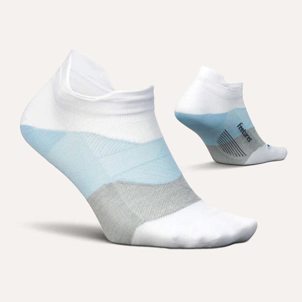 Feetures Elite Ultra Light No Show Tab - White Sky