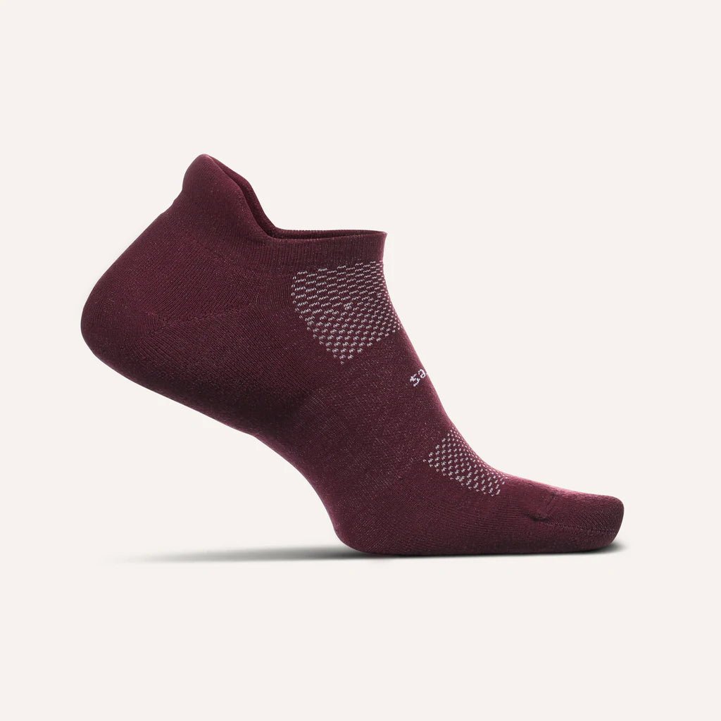 Feetures High Performance Cushion No Show Tab Socks - Intense Plum