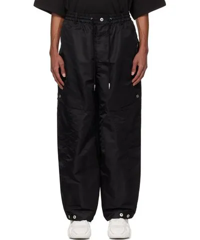 Feng Chen Wang Black Deconstructed Cargo Pants