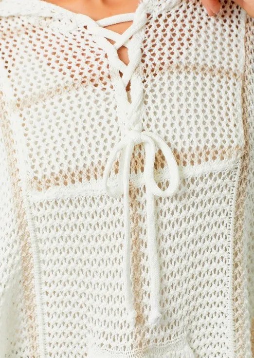 FINAL SALE - Living My Best Life Lace Up Poncho