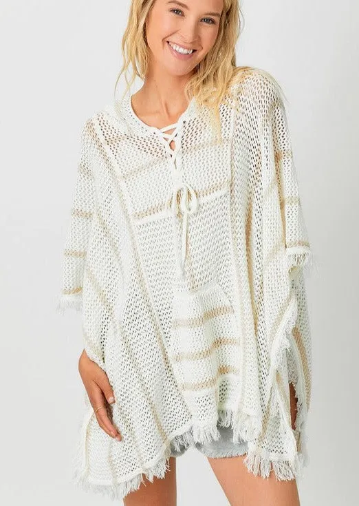 FINAL SALE - Living My Best Life Lace Up Poncho