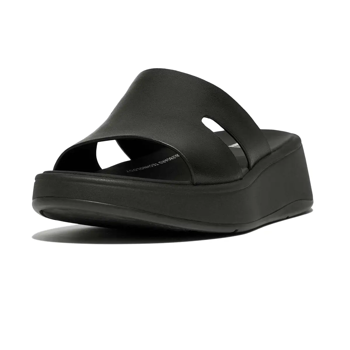 FitFlop Women's F-Mode H Bar Slide Black Leather