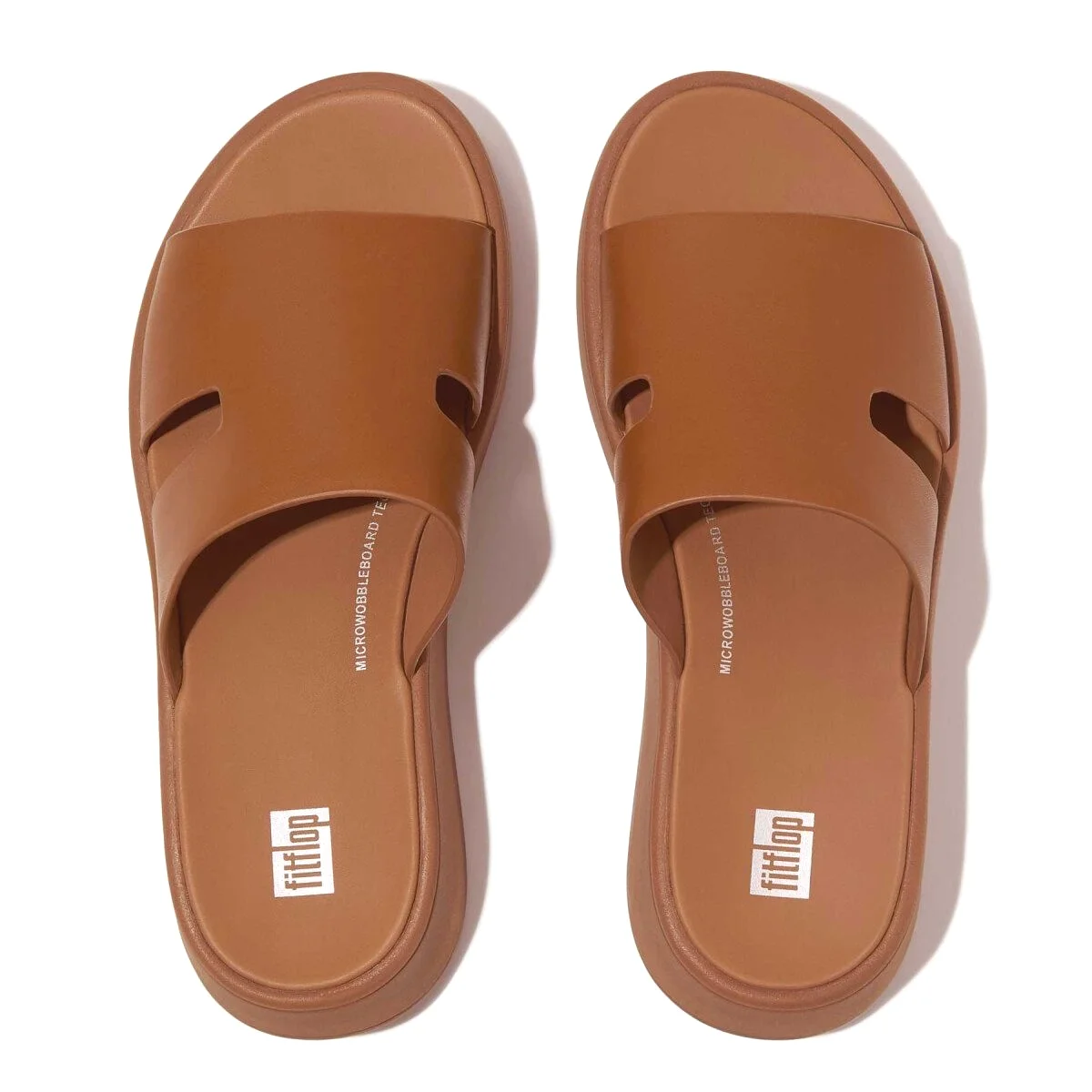 FitFlop Women's F-Mode H Bar Slide Tan Leather