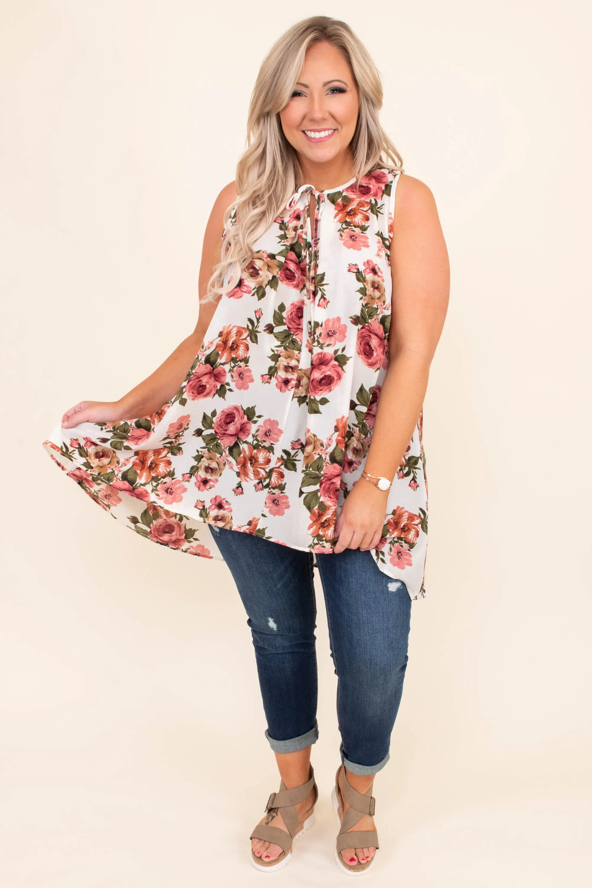 Float On The Summer Wind Tunic, Ivory