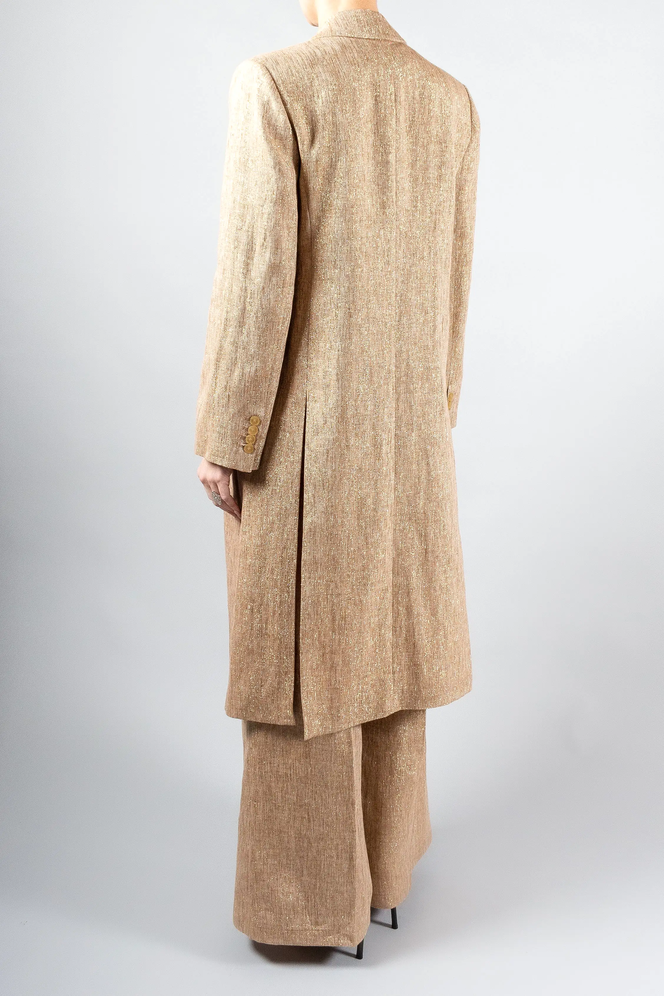 Forte Forte Linen Lurex Herringbone Coat