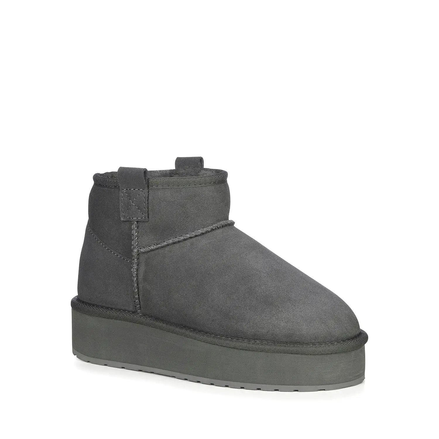 Foy Flatform Micro Women's Sherpa Boot - Charcoal