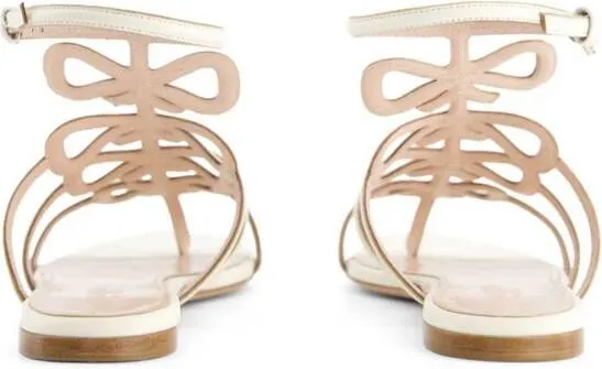 Giambattista Valli bow-detailing leather sandals White