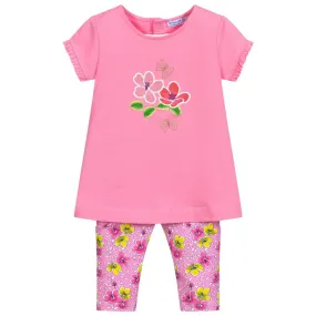 Girls Pink Leggings Set