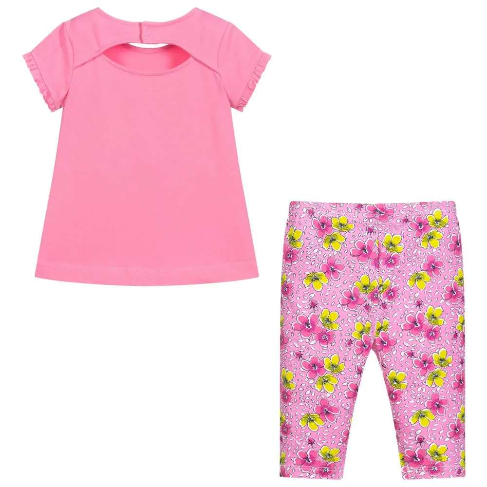 Girls Pink Leggings Set