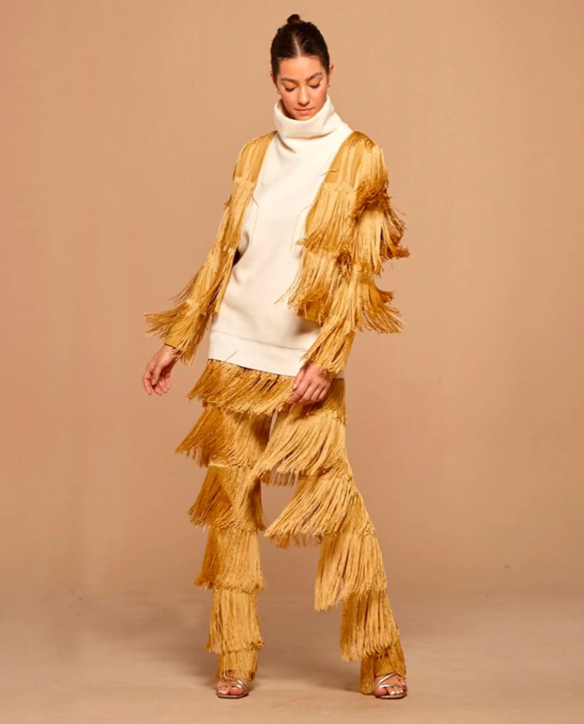 Gold Fringes Coat