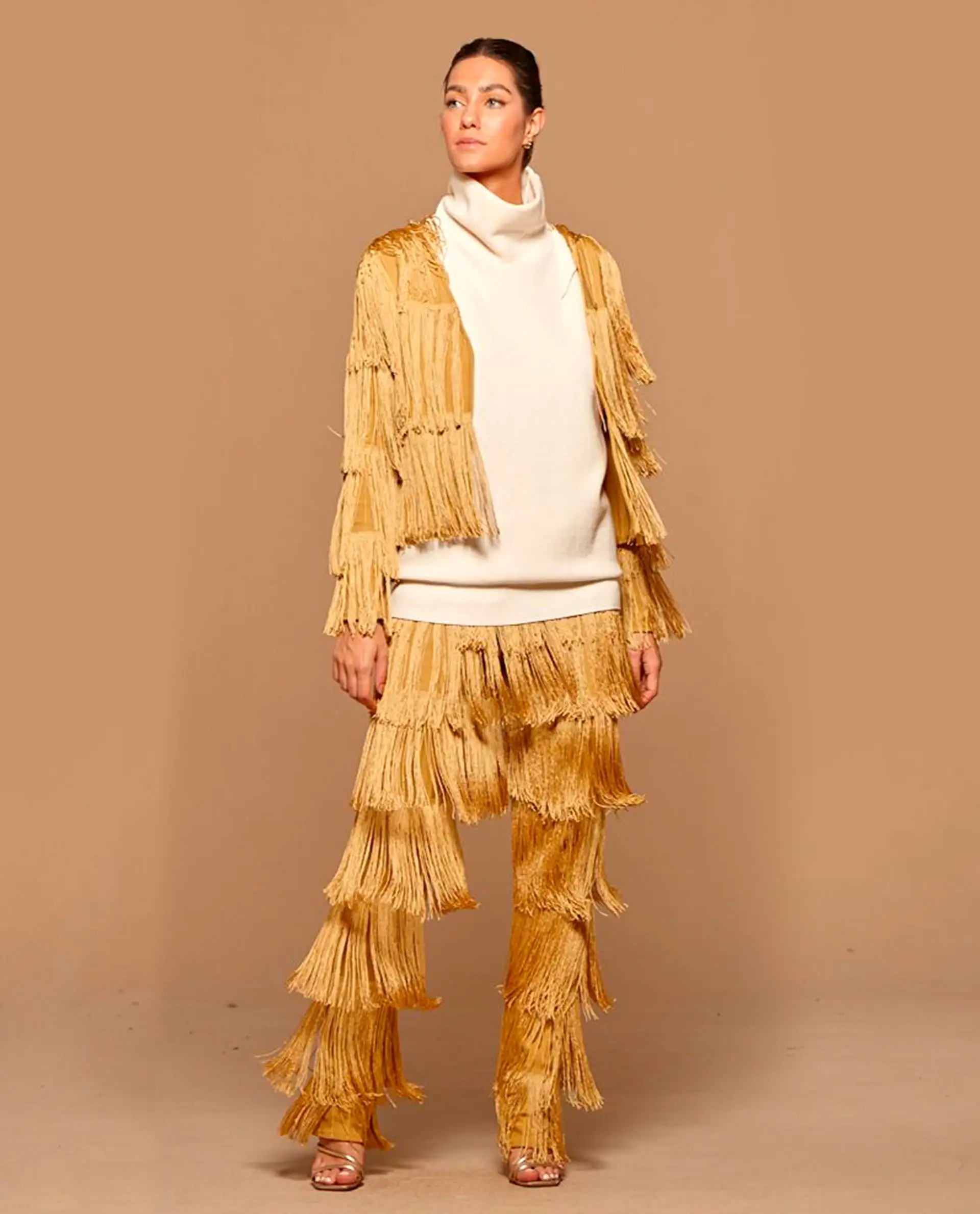 Gold Fringes Coat