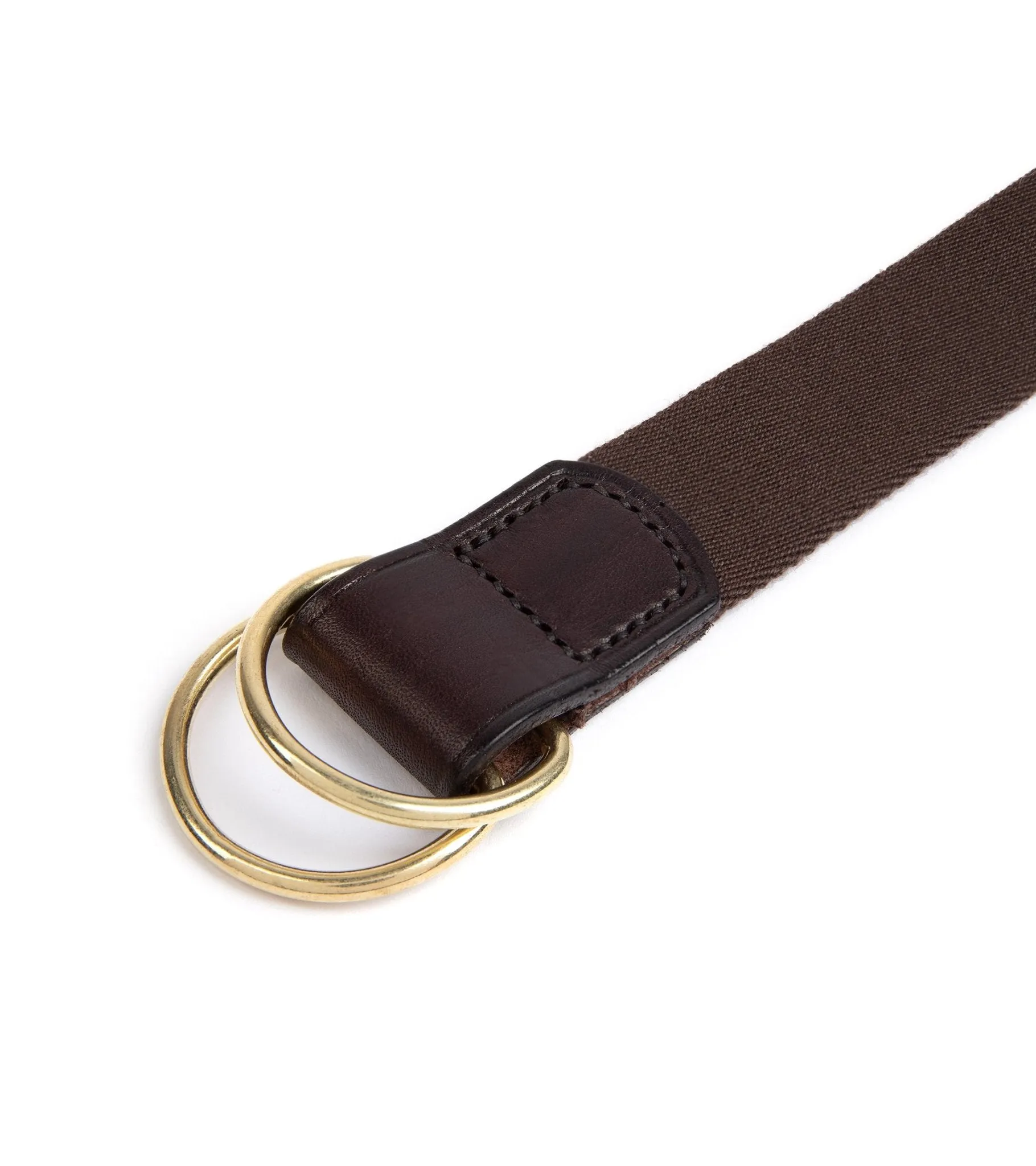 Hardy & Parsons D-Ring Canvas Belt: Brown