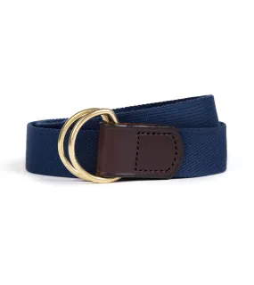 Hardy & Parsons D-Ring Canvas Belt: Navy