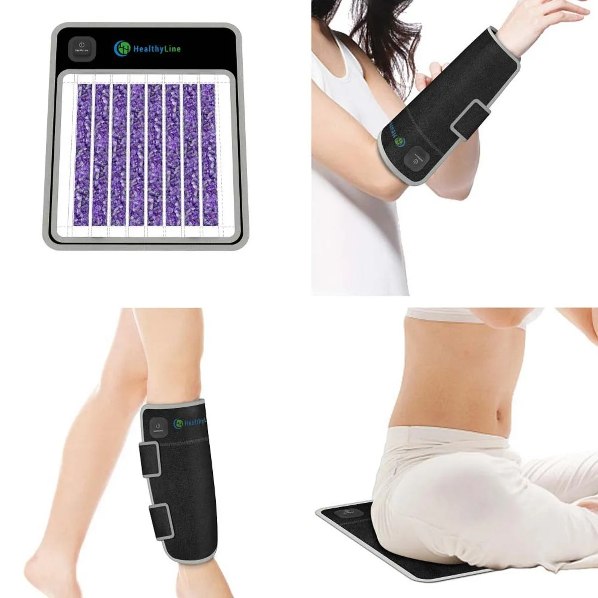 HealthyLine Portable Heated Gemstone Pad - Flat Model with Power-Bank InfraMat Pro