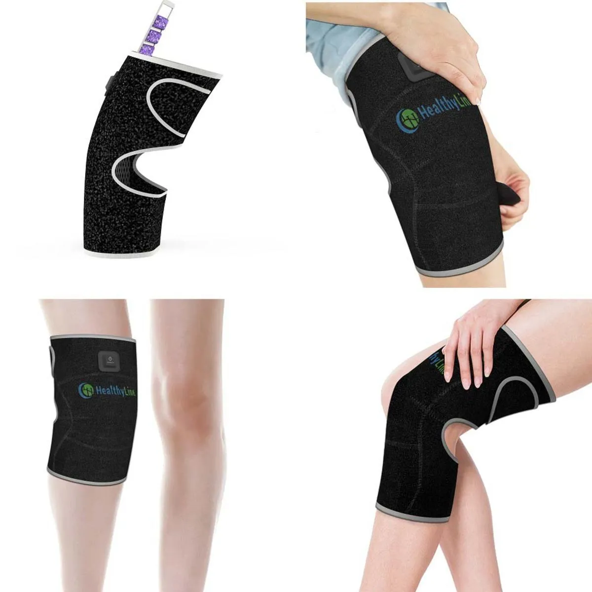 HealthyLine Portable Heated Gemstone Pad - Knee Model with Power-Bank InfraMat Pro