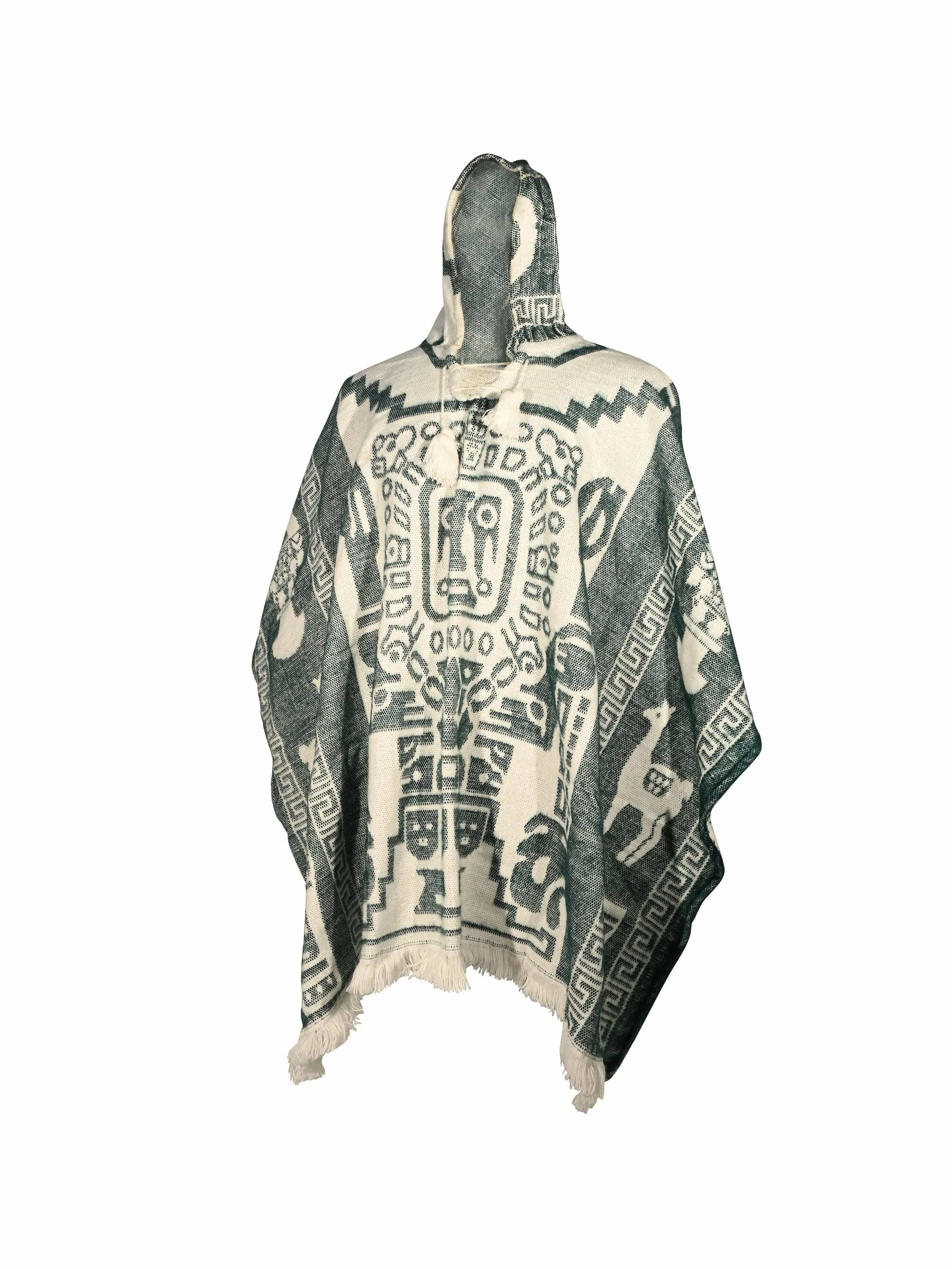 Hooded Artisan Andean Poncho - Puno