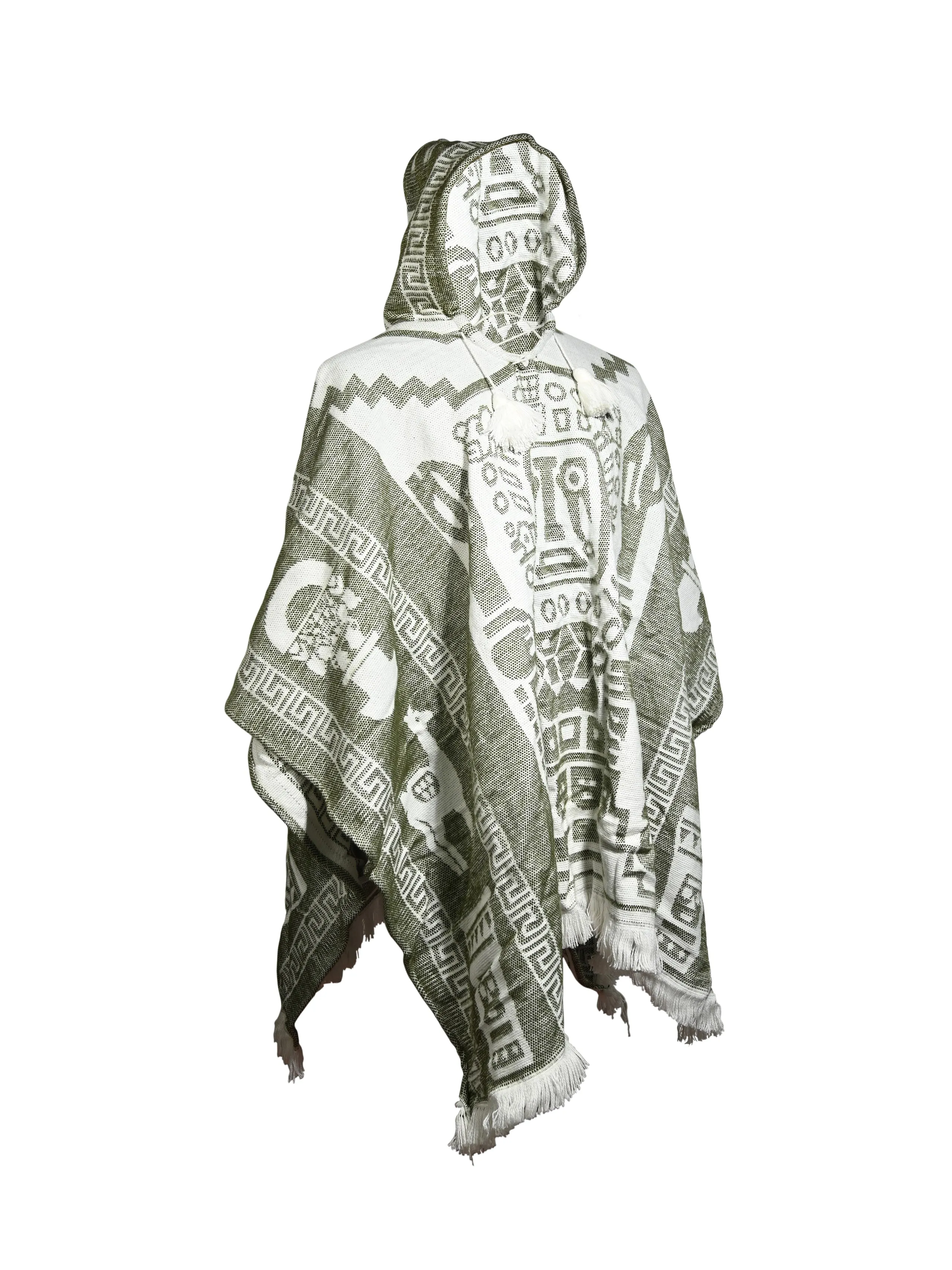 Hooded Artisan Andean Poncho - Puno