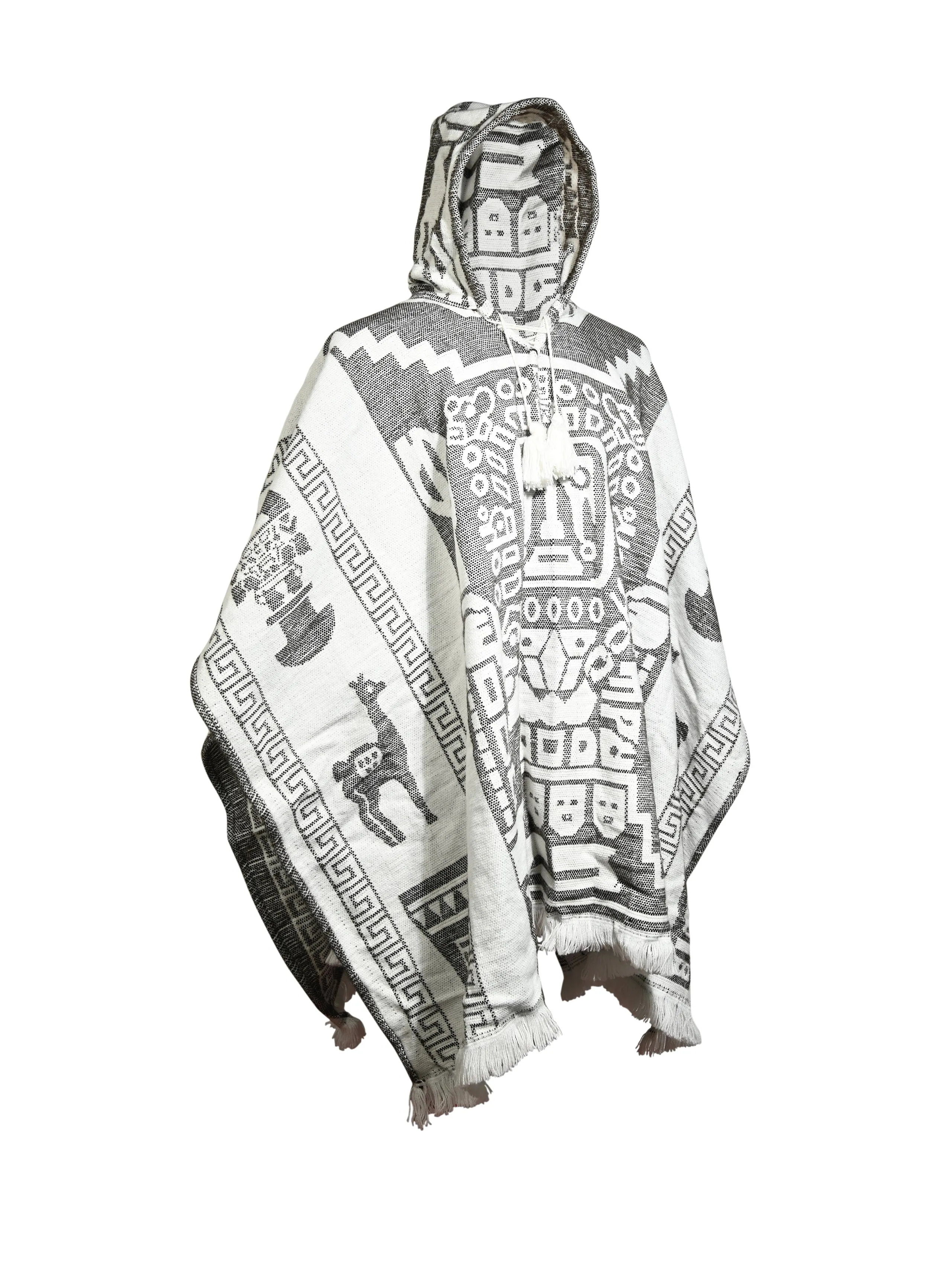 Hooded Artisan Andean Poncho - Puno