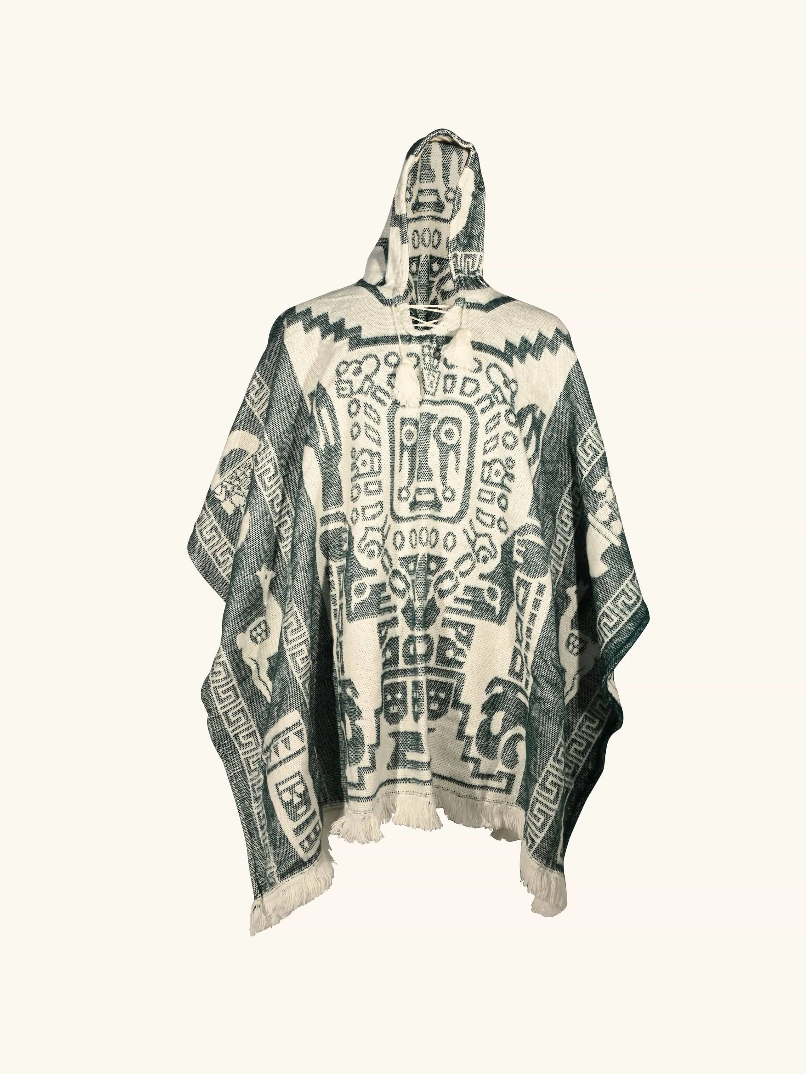 Hooded Artisan Andean Poncho - Puno