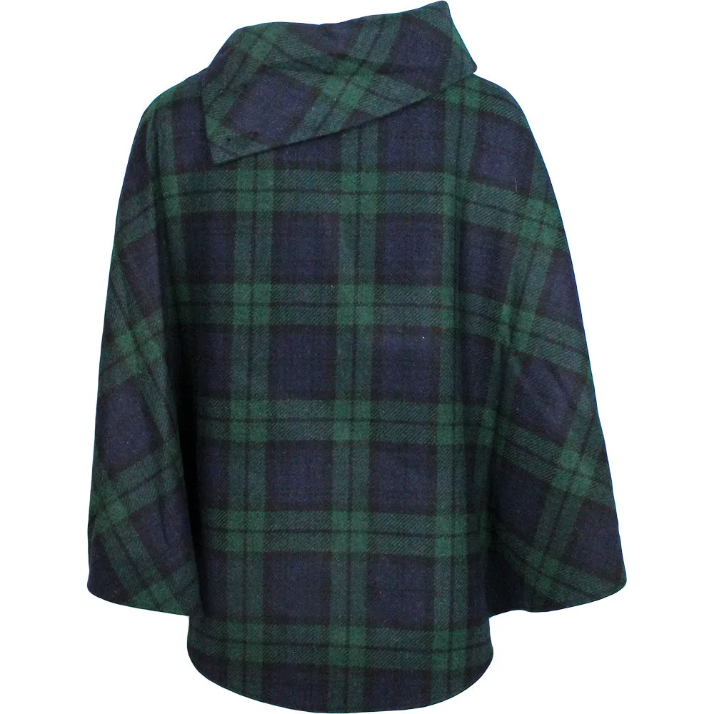 Irish Pure Wool Button Poncho