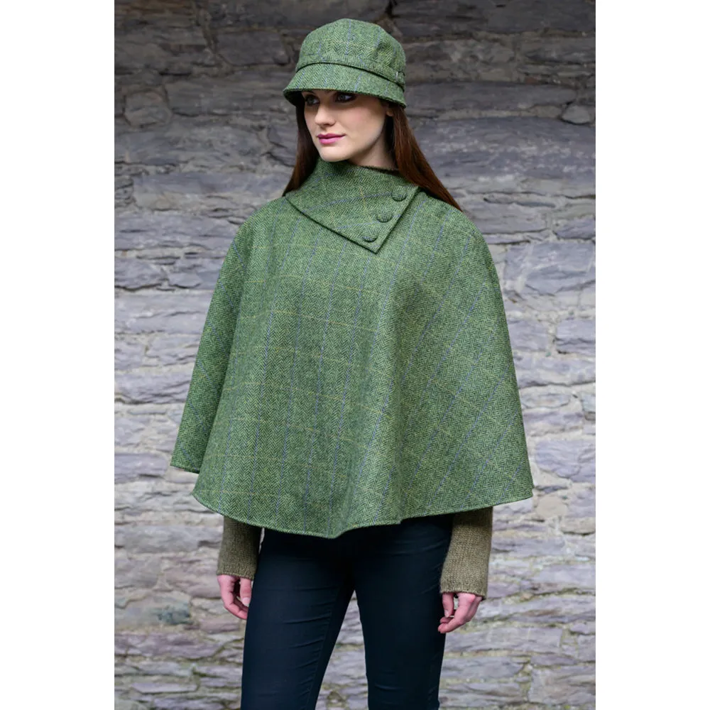 Irish Pure Wool Button Poncho