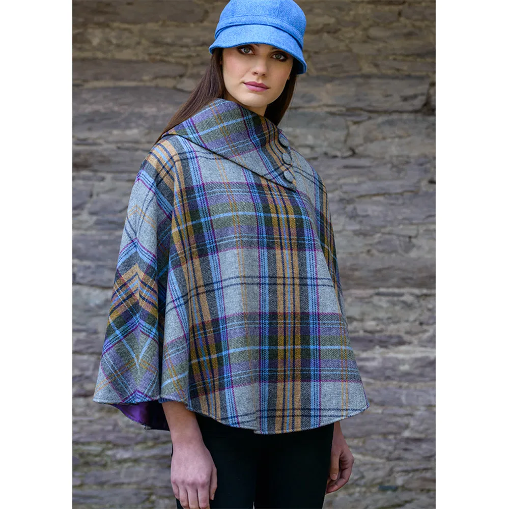 Irish Pure Wool Button Poncho