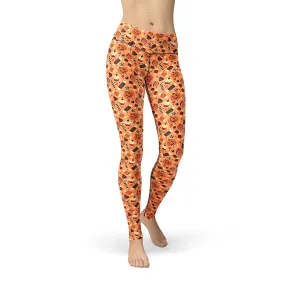 Jean Pumpkin Candies Leggings