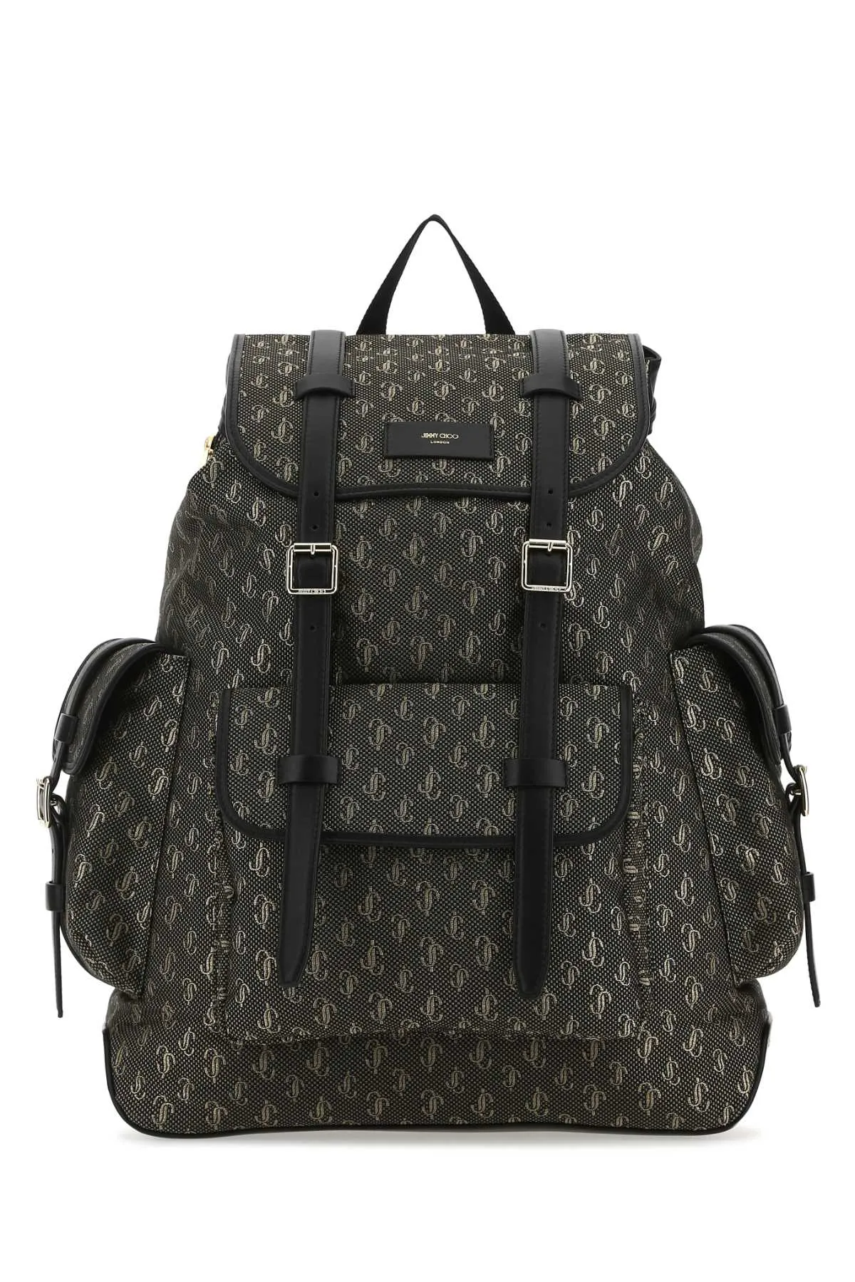 Jimmy Choo Logo Patch Belt Detailed Backpack