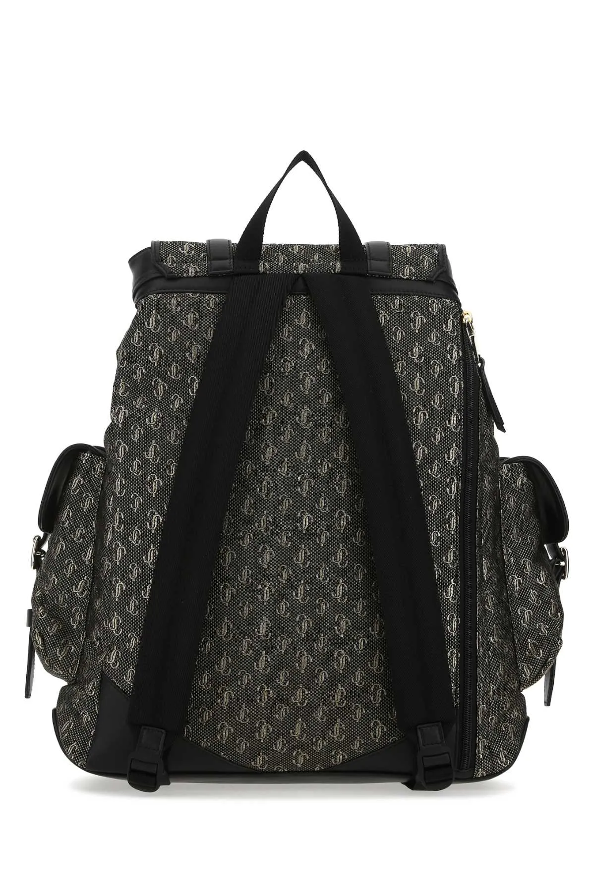 Jimmy Choo Logo Patch Belt Detailed Backpack