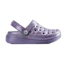 Joybees GS (Grade School) Varsity Clog Glitter Purple