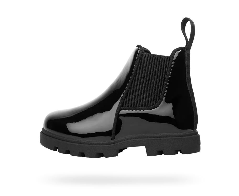 Kensington Treklite Kid's Chelsea Boot - Black Gloss