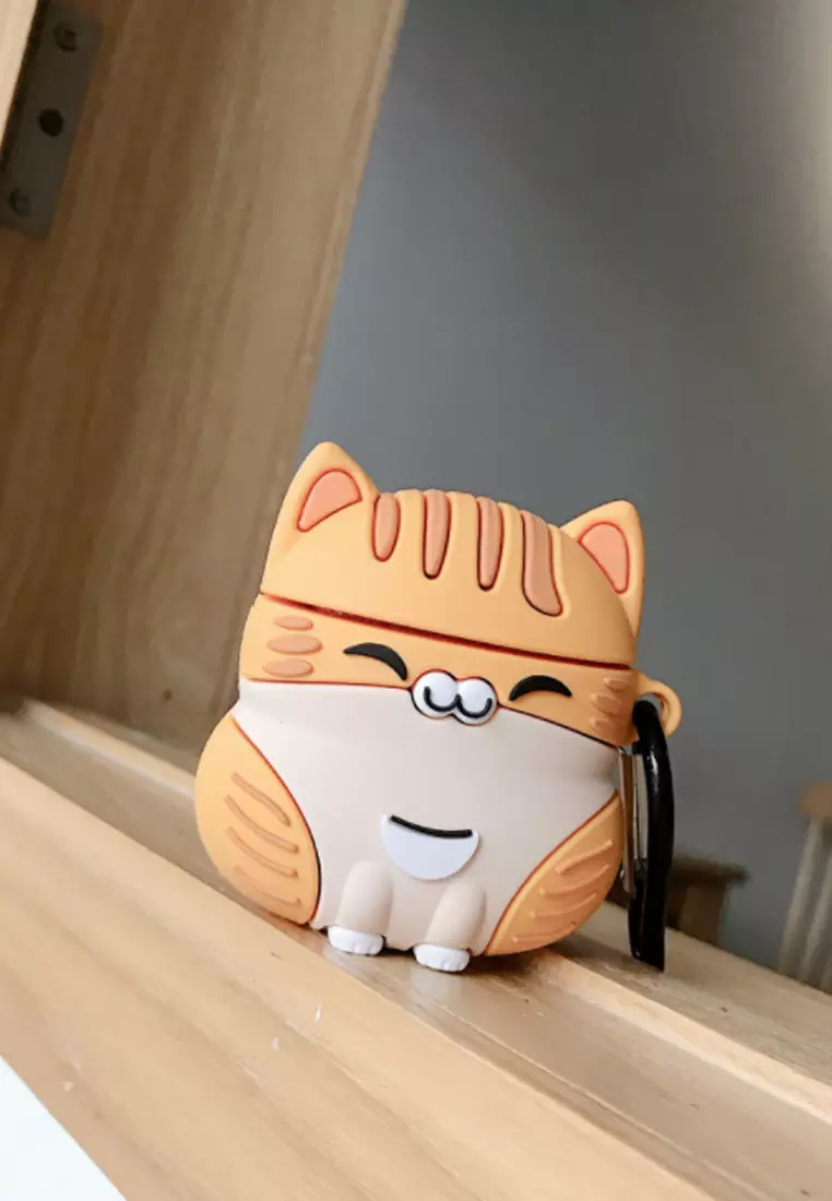 Kings Collection Cartoon Orange Cat AirPods Case (UPKCAC2152)