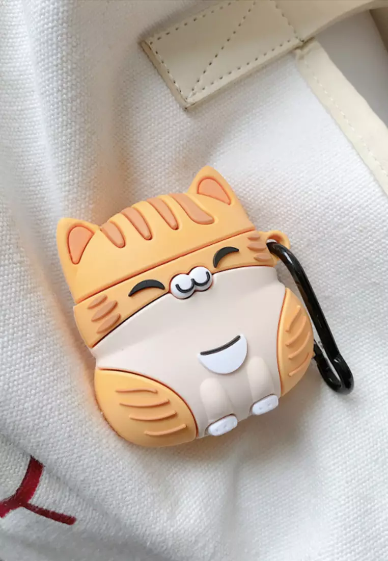 Kings Collection Cartoon Orange Cat AirPods Case (UPKCAC2152)