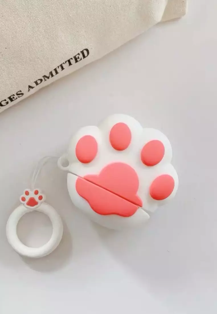 Kings Collection White Cat Paw AirPods Case (UPKCAC2100)