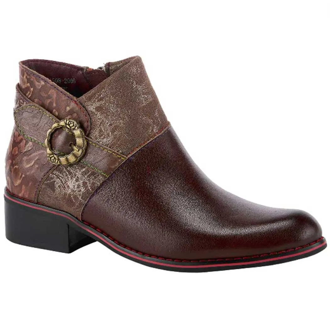 L'Artiste by Spring Step Tiatia Bootie Brown (Women's)