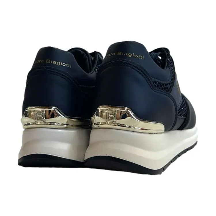 Laura Biagiotti 8406 Sneakers Donna Platform Kid Navy