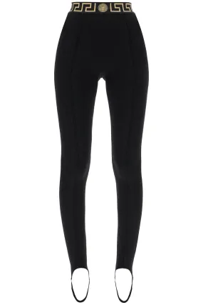 LEGGINGS WITH STIRRUP AND GREEK BAND