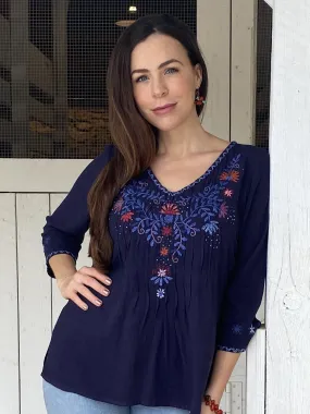 Leti Navy Multicolor Tunic