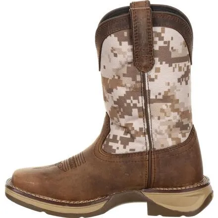 Lil' Rebel™ by Durango® Big Kids Desert Camo Western Boot