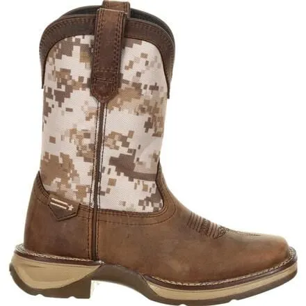 Lil' Rebel™ by Durango® Big Kids Desert Camo Western Boot