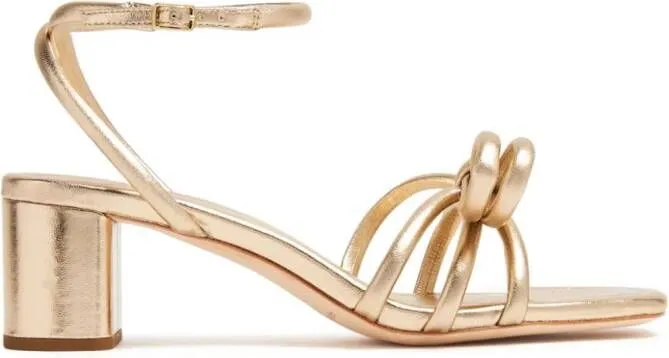 Loeffler Randall Mikel 50mm leather sandals Gold