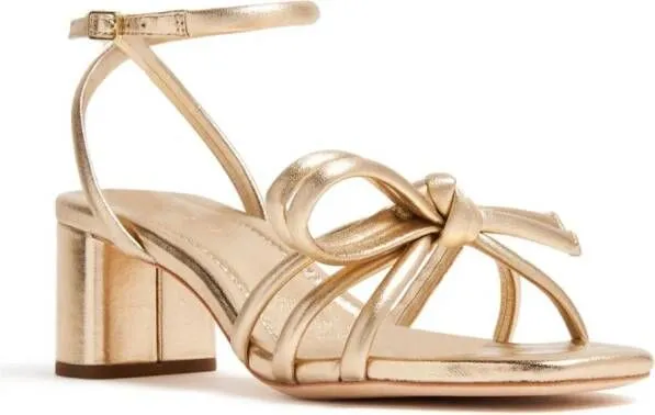 Loeffler Randall Mikel 50mm leather sandals Gold