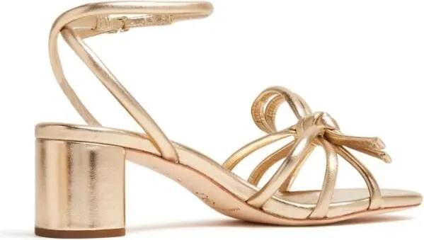 Loeffler Randall Mikel 50mm leather sandals Gold