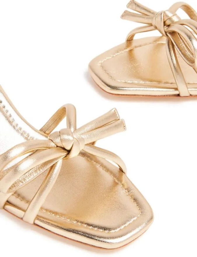 Loeffler Randall Mikel 50mm leather sandals Gold