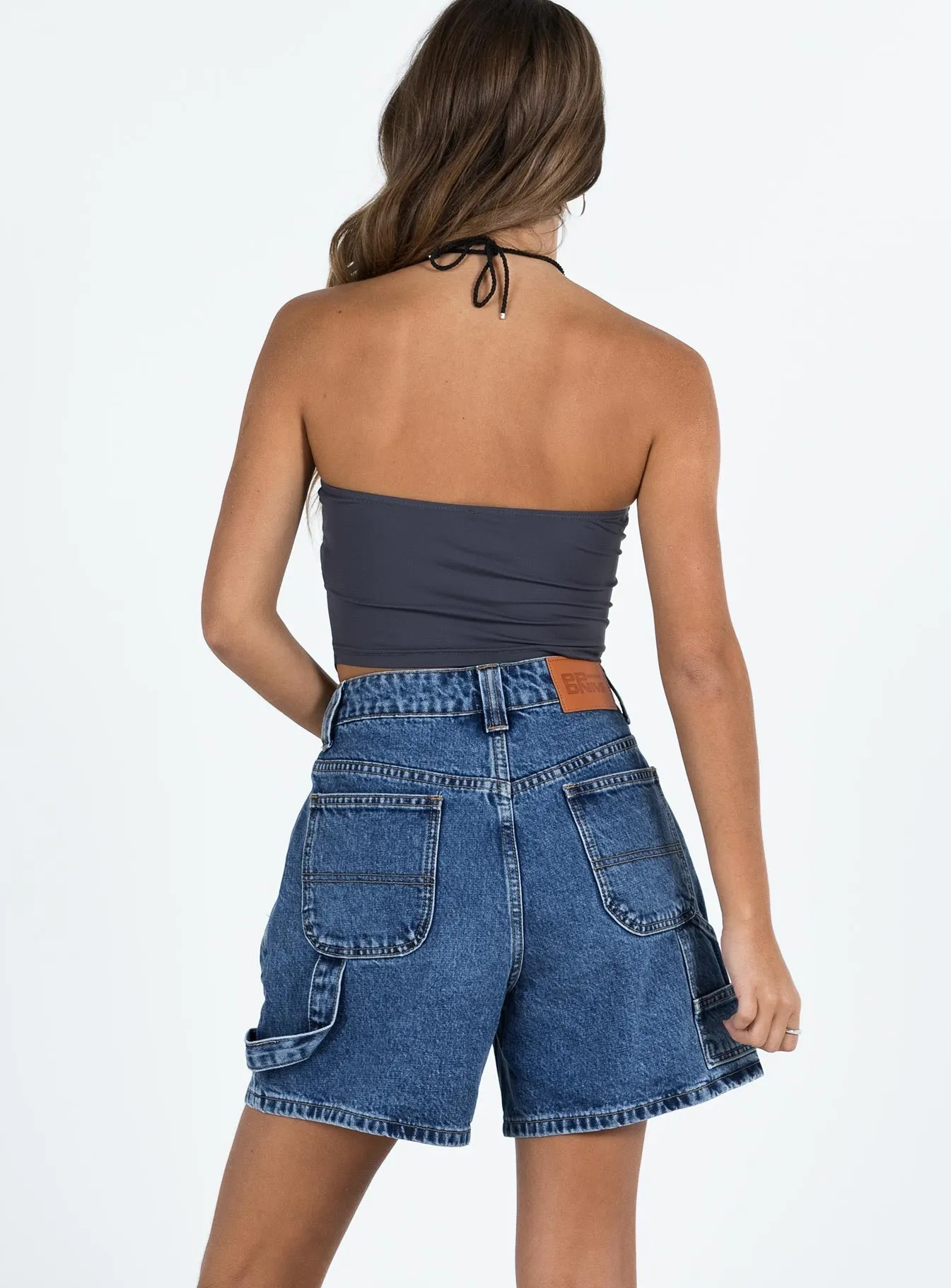 Lou Carpenter Denim Shorts Mid Wash