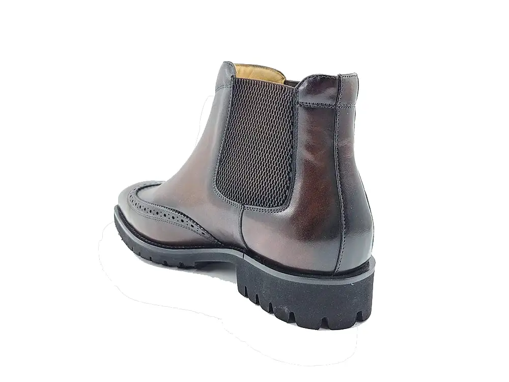 Lug Sole Chelsea Boot with Wingtip Toe