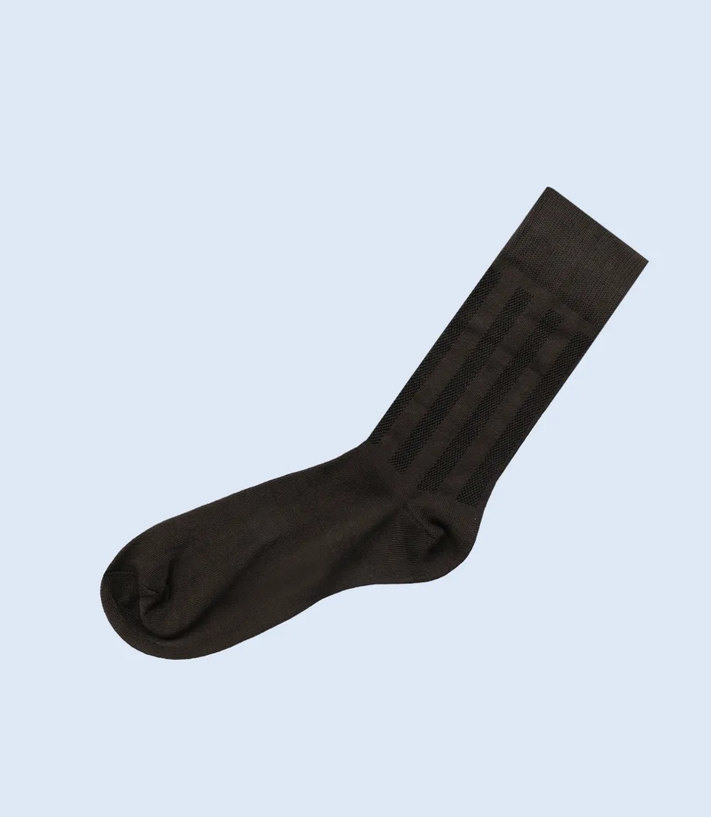 MA1695-CHOCO-Mid-calf Socks For Men