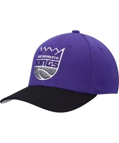 Mitchell & Ness NBA Purple/Black Sacramento Kings MVP Team Two-Tone 2.0 Stretch-Snapback Hat