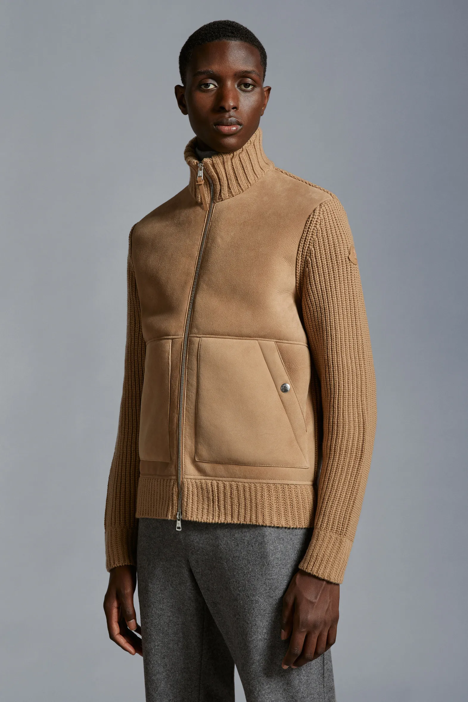 MONCLER  |Wool & Shearling Cardigan